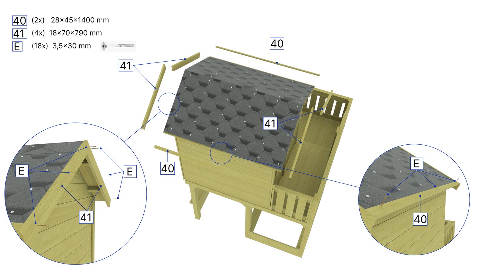 Playhouse Oliver — the final installation step